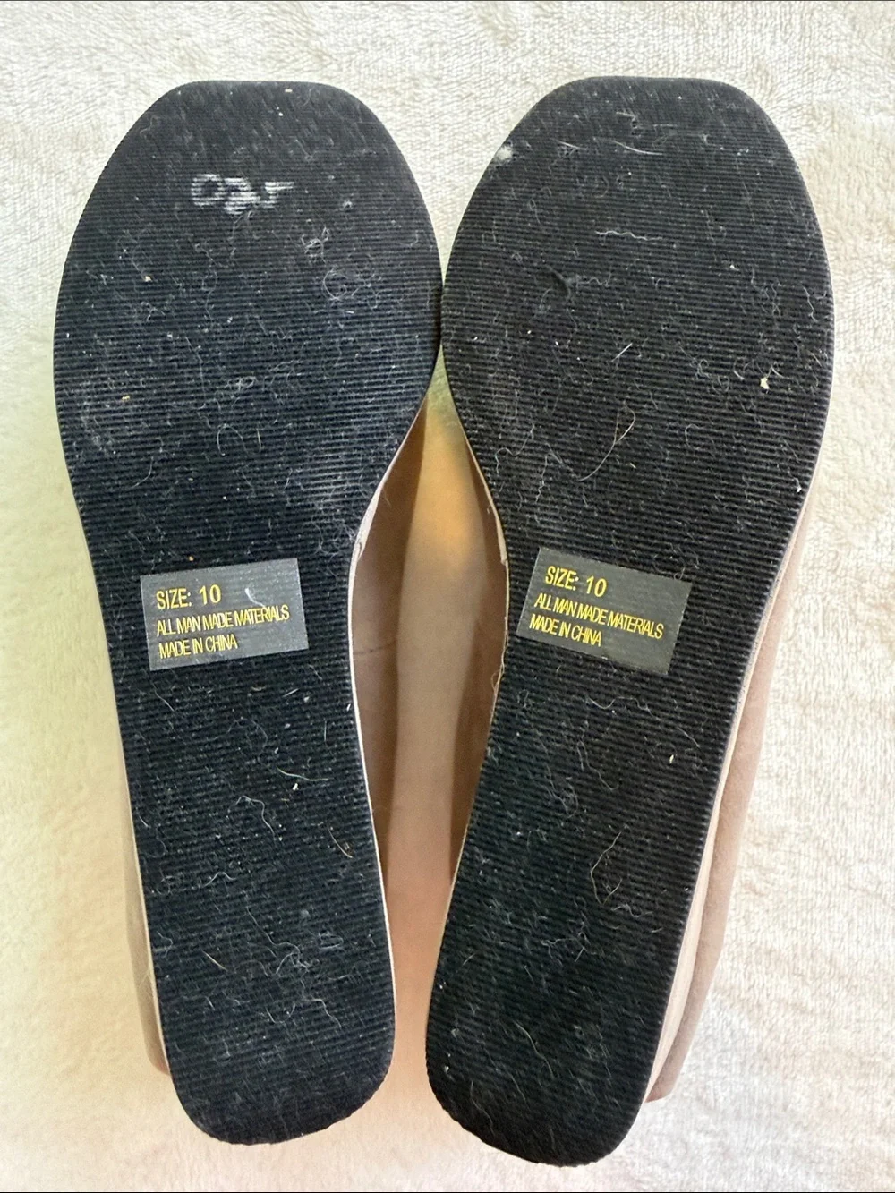 Restricted Delilah Taupe Floral Appliqué Wedge Platform Ballet Flats SZ 10 NWOT